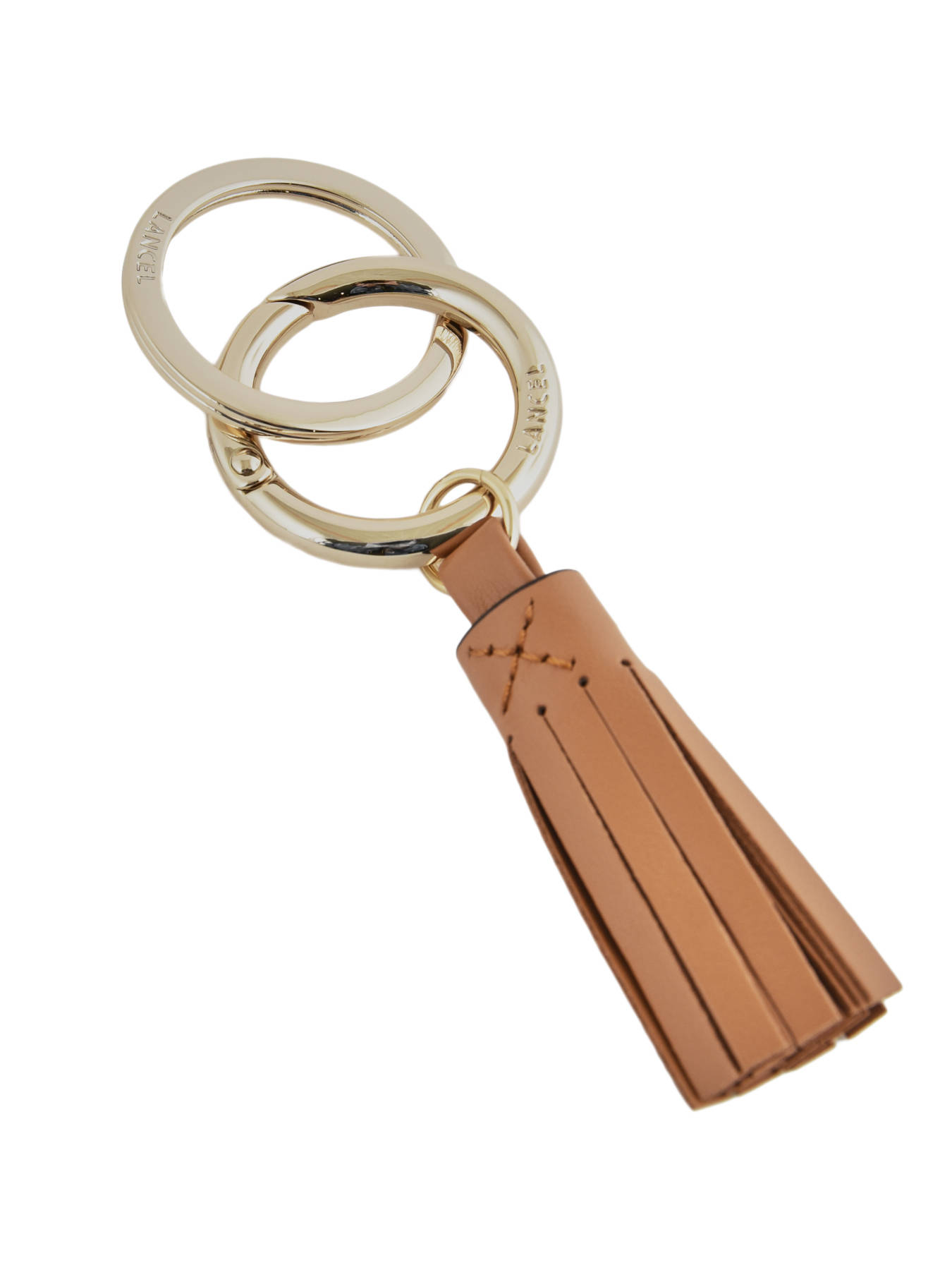 Porte-clefs pompon Charms cuir LANCEL