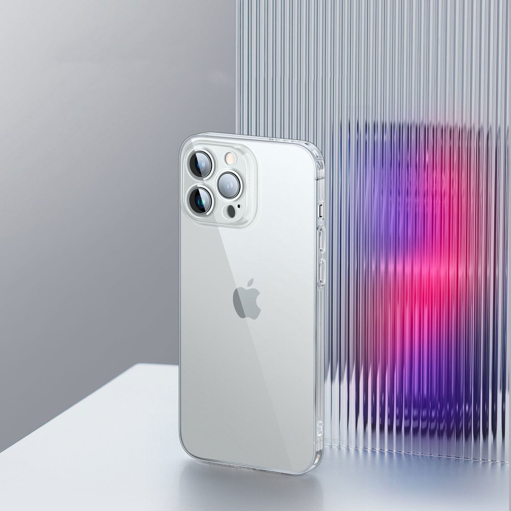iPhone 14 Pro Ice Shield Series Hybrid Hülle TPU Bumper Glas Rückseite - Transparent