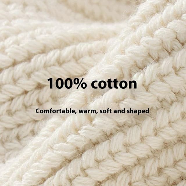 GOLOVEJOY Bomuld strikket Vinter Warm Beanie Elastisk Strikket Basker hue