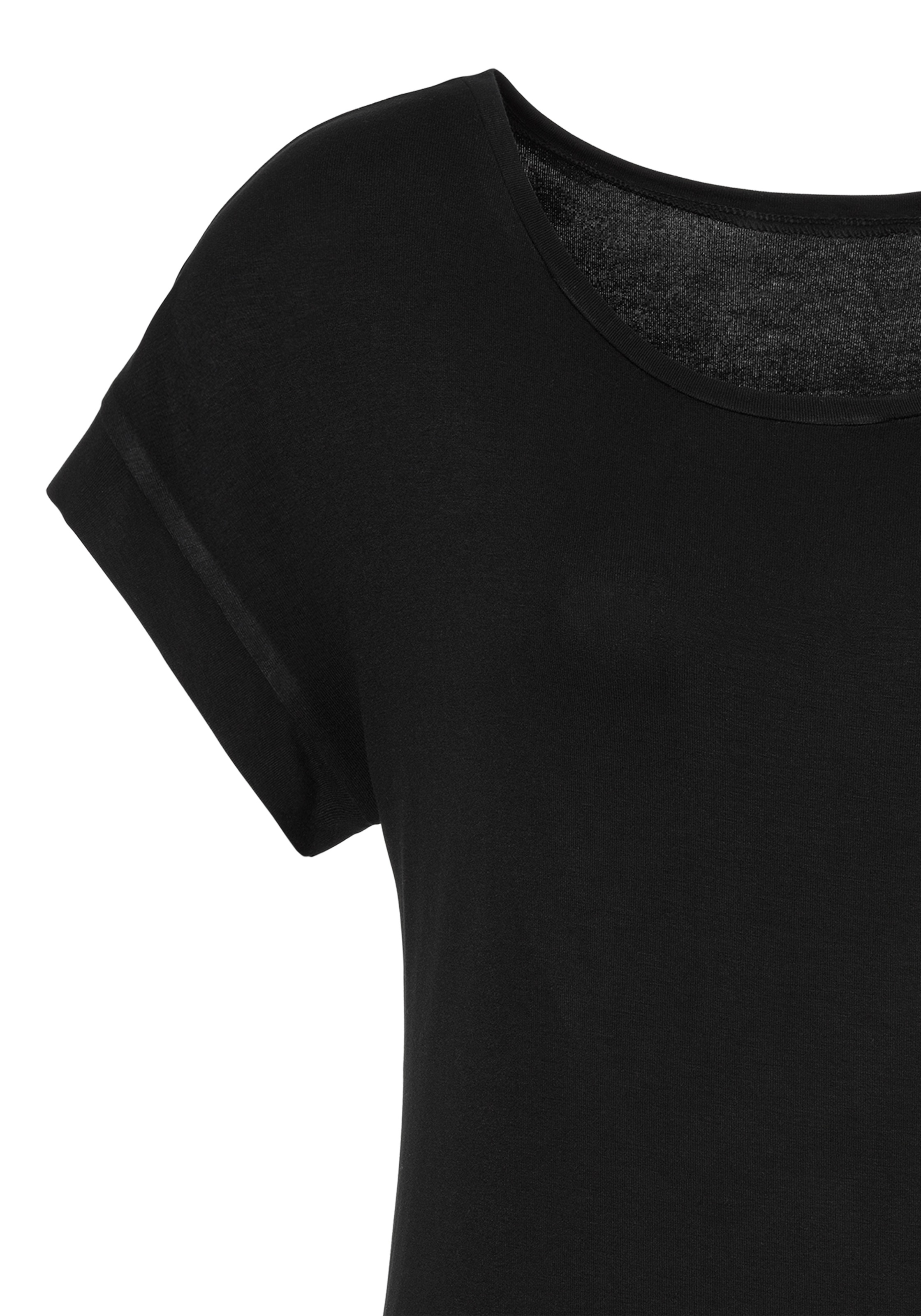 Vivance Kurzarmshirt »mit Gummizug im Bund« aus weichem Viskose-Stretch