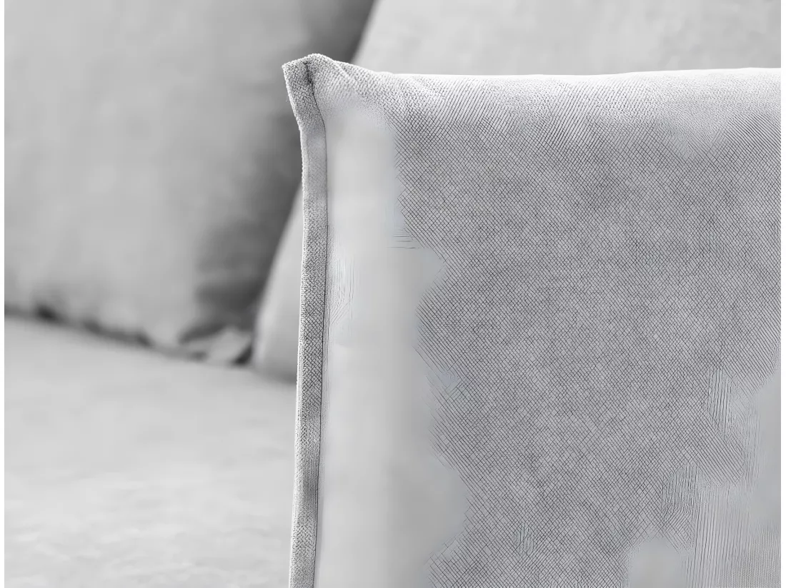 Canapé 3 places en polyester gris clair