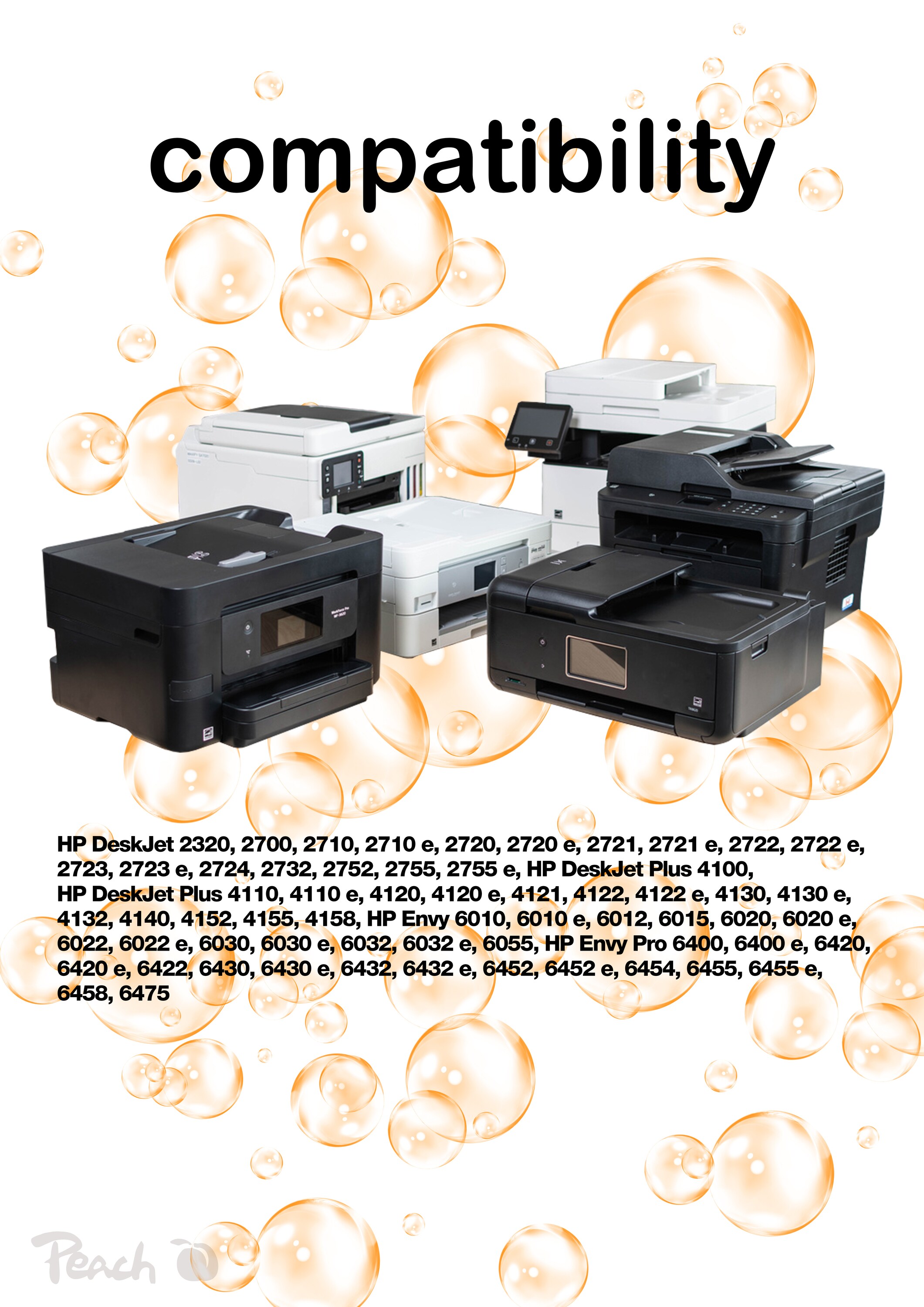 Peach HP 3053 Druckköpfe (2*bk, col) ersetzt HP No. 305, 3YM61AE*2, 3YM60AE für z.B. HP DeskJet 2700, HP Envy Pro 6400, HP DeskJet Plus 4100 (wiederaufbereitet)
