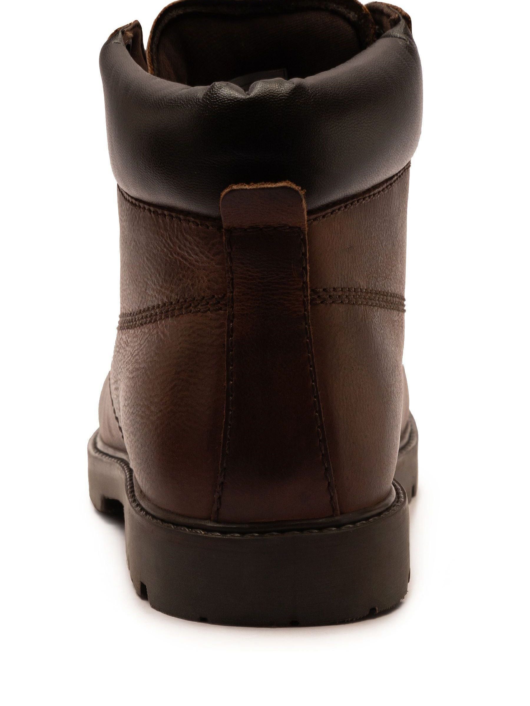 Bruin - Off The Hook Solo Leren Vetersluiting Casual Enkel Boots
