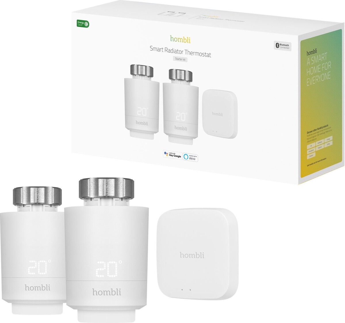 Hombli - Smart Radiator Termostat Start Kit - 2 Stk + Bridge