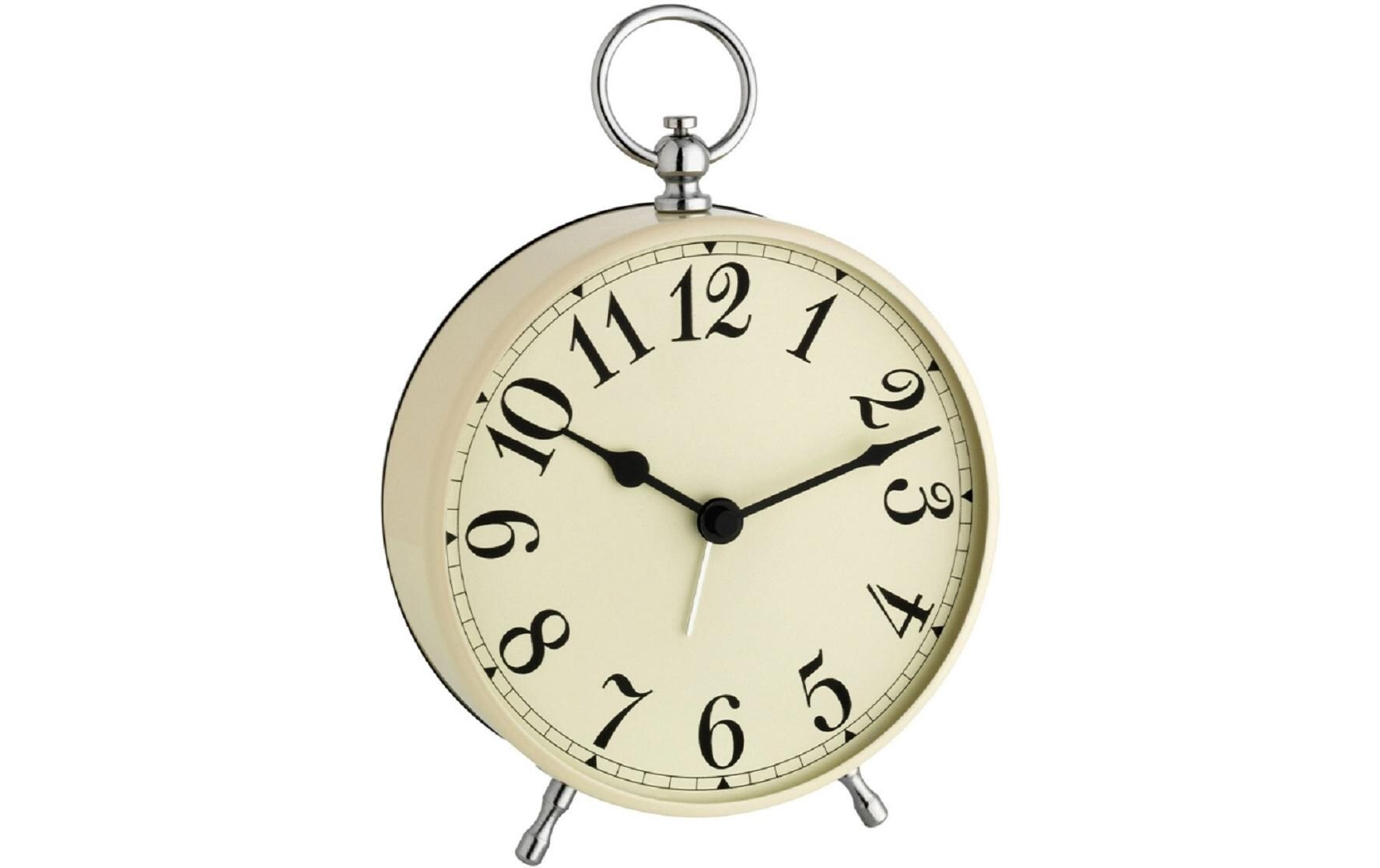 Klassischer Wecker Retro BeigeAnaloger Wecker im nostalgischen Design