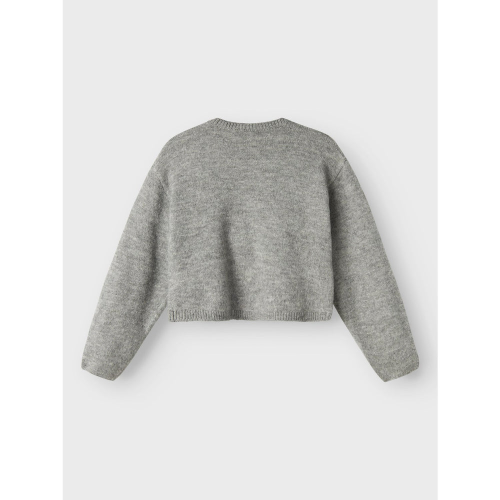 Køb Name It Grey Melange Diheart Strik