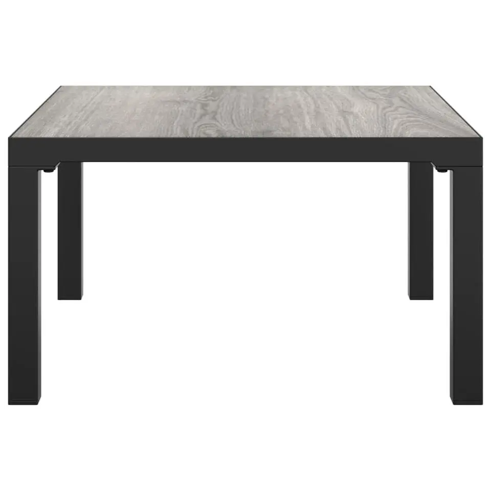 vidaXL - Tuintafel - Grijs - DPC en staal - 55 x 55 x 31 cm