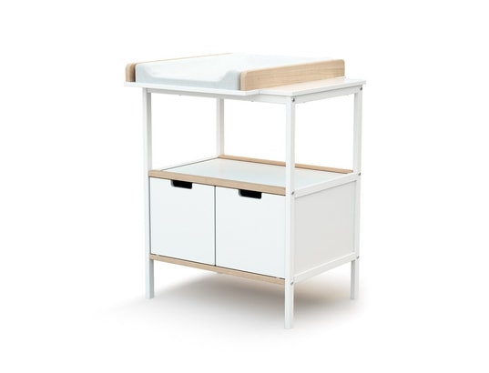 AT4 - Meuble à langer essentiel plus - blanc / hêtre brut