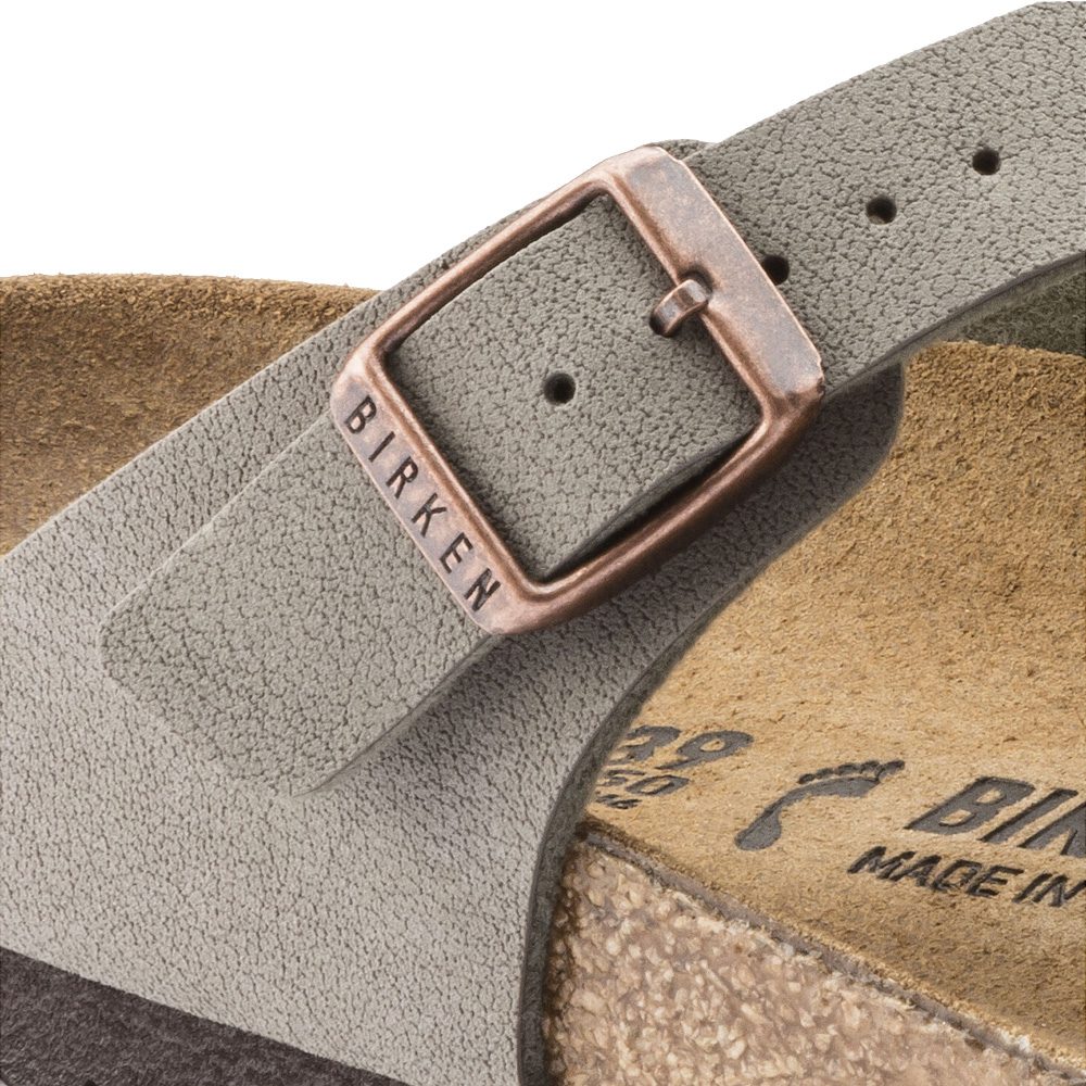 Birkenstock Gizeh Birko-Flor® Nubuck Sandalen Damen stone