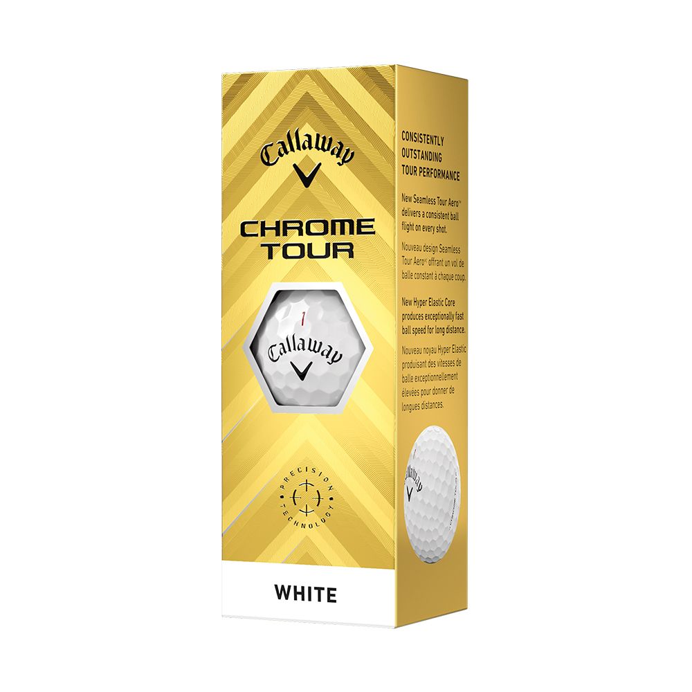 Chrome Tour Golfball Hvit