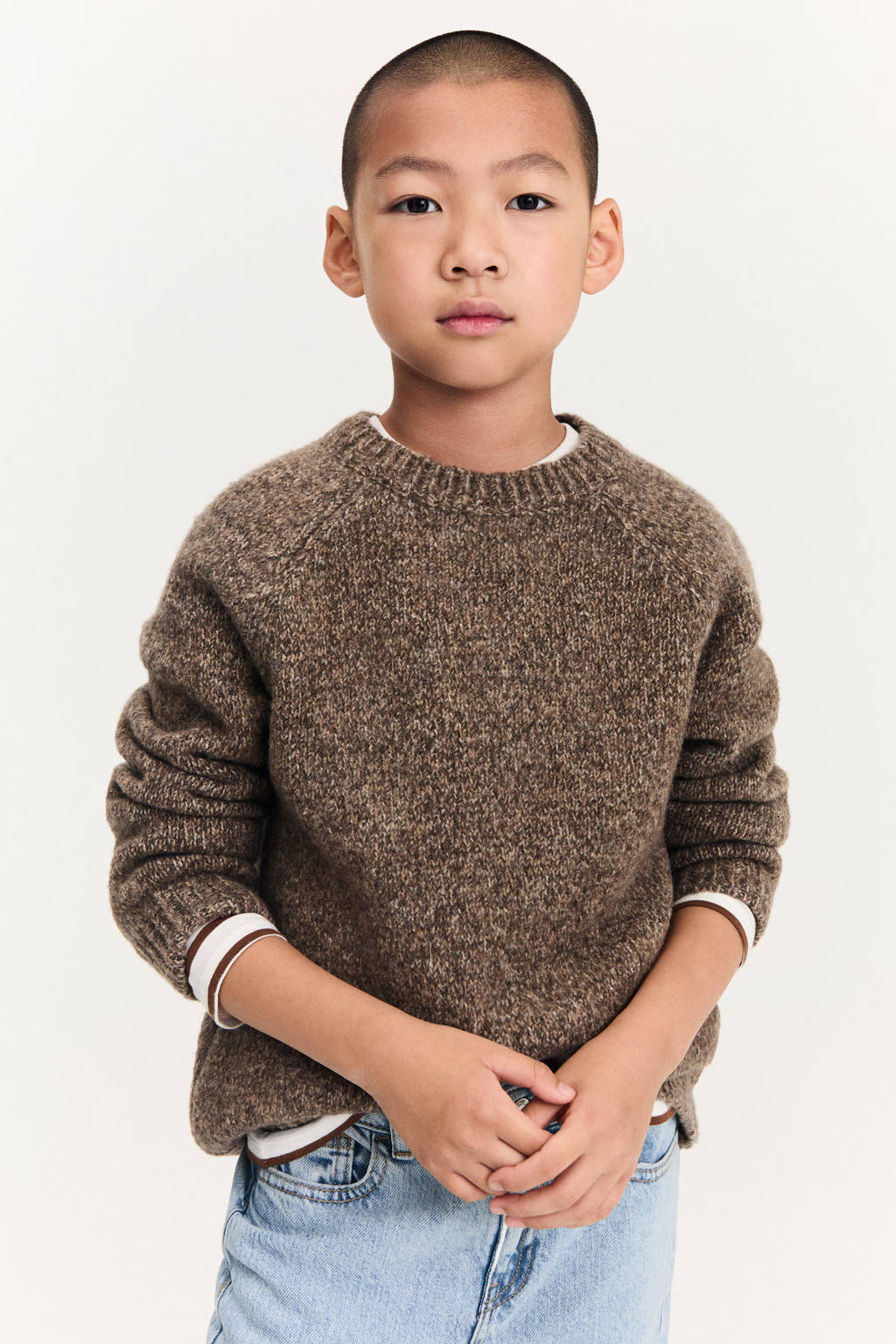 Mango Kids gebreide trui bruin