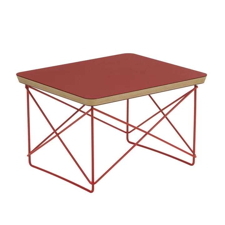 Vitra - Eames Occasional Table LTR, Linoleum dark brick / classic red