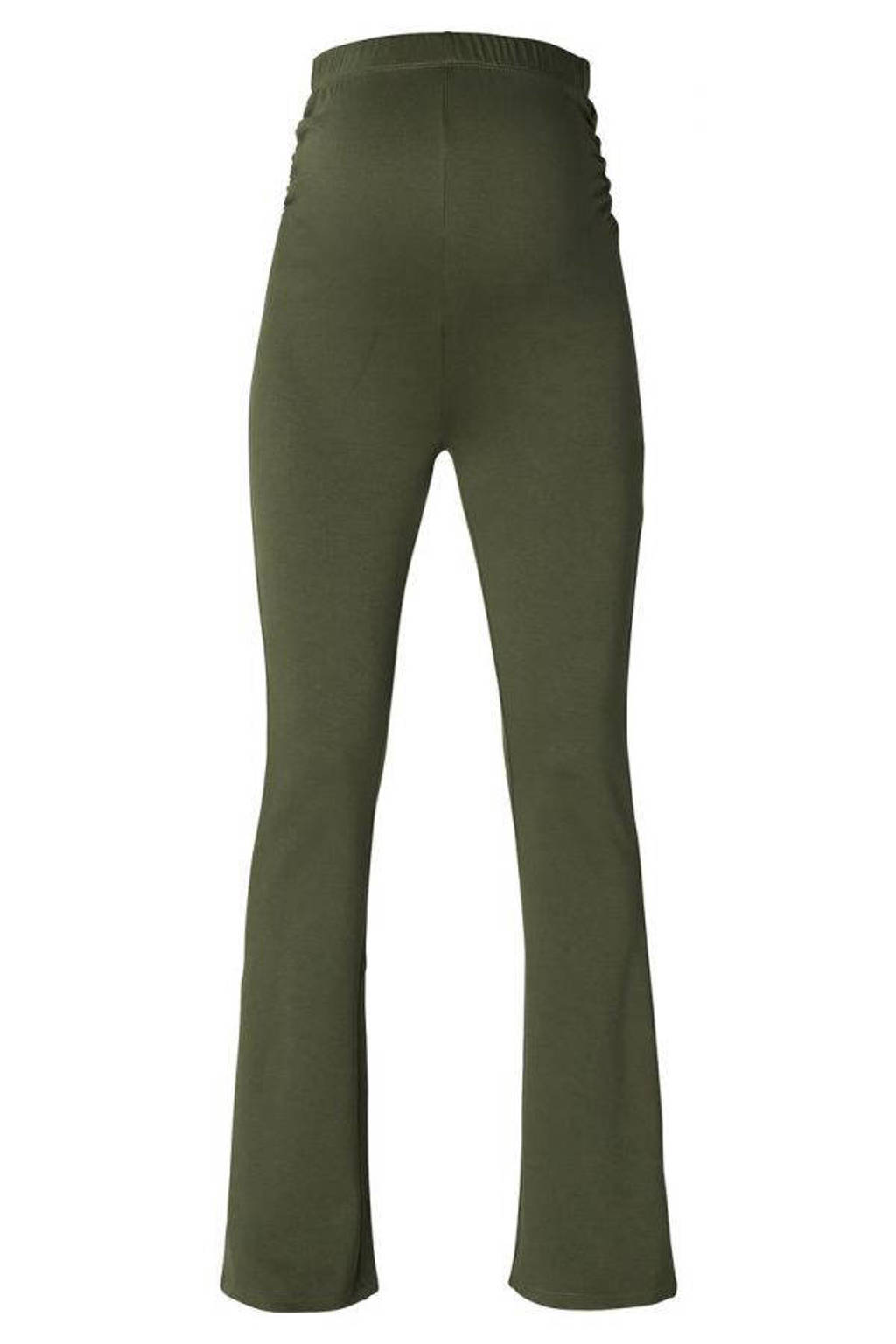 Noppies high waist flared broek Umea groen