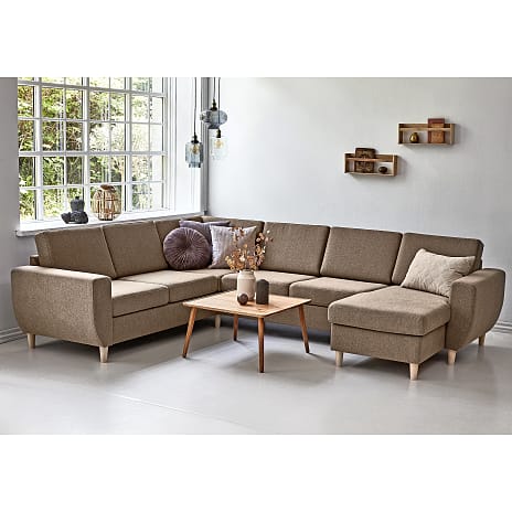 Rom Nordic vendbar hjørnesofa med chaiselong - taupe