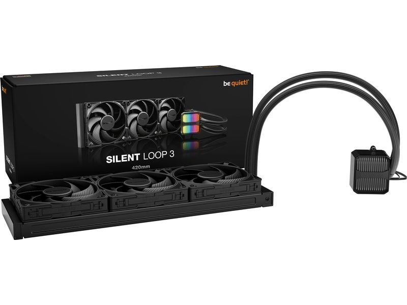 be quiet! Wasserkühlung Silent Loop 3 420 mm All-in-One-Wasserkühlung mit Elegantes Premium-Design mit dezenter ARGB-Beleuchtung