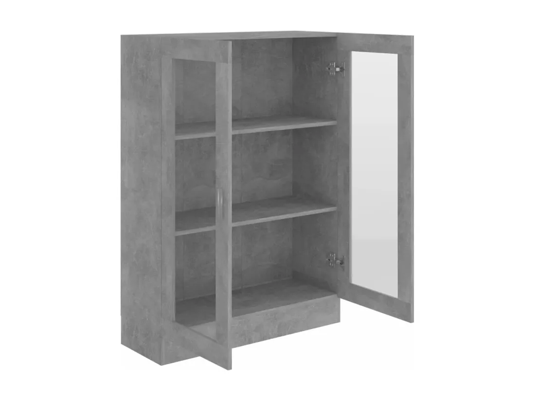 Armoire à vitrine Gris béton 82,5x30,5x115 cm Aggloméré