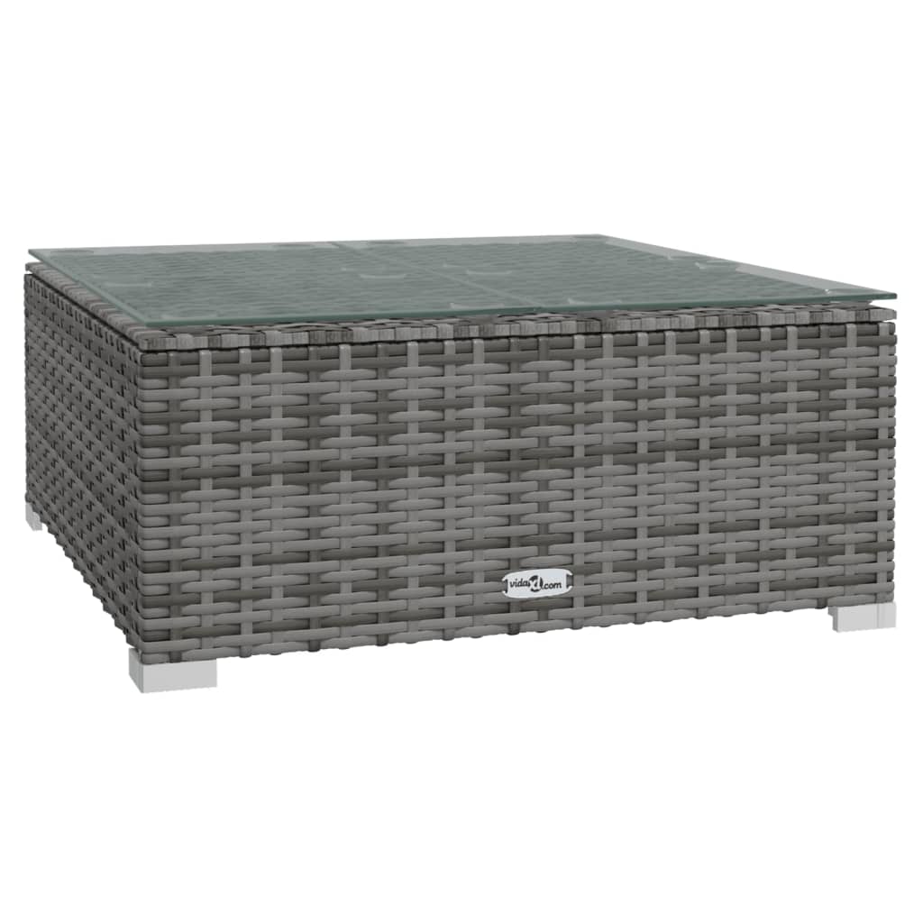 Salon de jardin meuble d'extérieur ensemble de mobilier 5 pièces avec coussins résine tressée gris