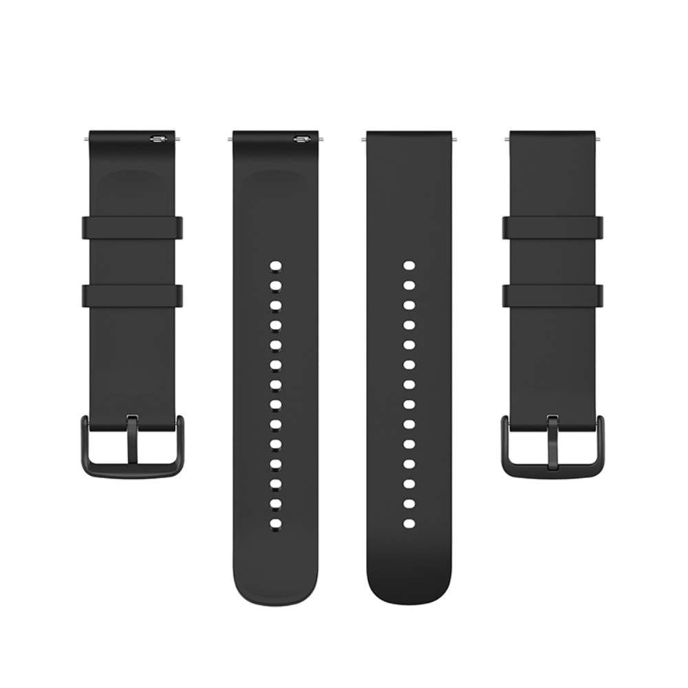 Samsung Galaxy Watch Active 2 (40mm) Silikon Armband 20mm (Gelenkumfang: 160-210mm) - Schwarz