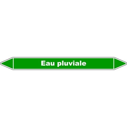 Marqueur tuyauterie - Eau pluviale - Vinyle laminé - NFX 08-105