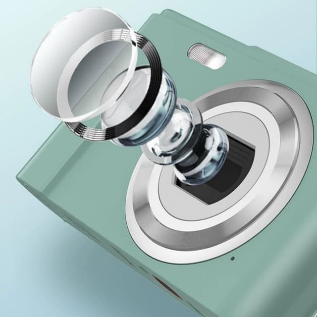 Digitalkamera med 48 MP, HD 1080p, 16x zoom, hukommelseskort Sort