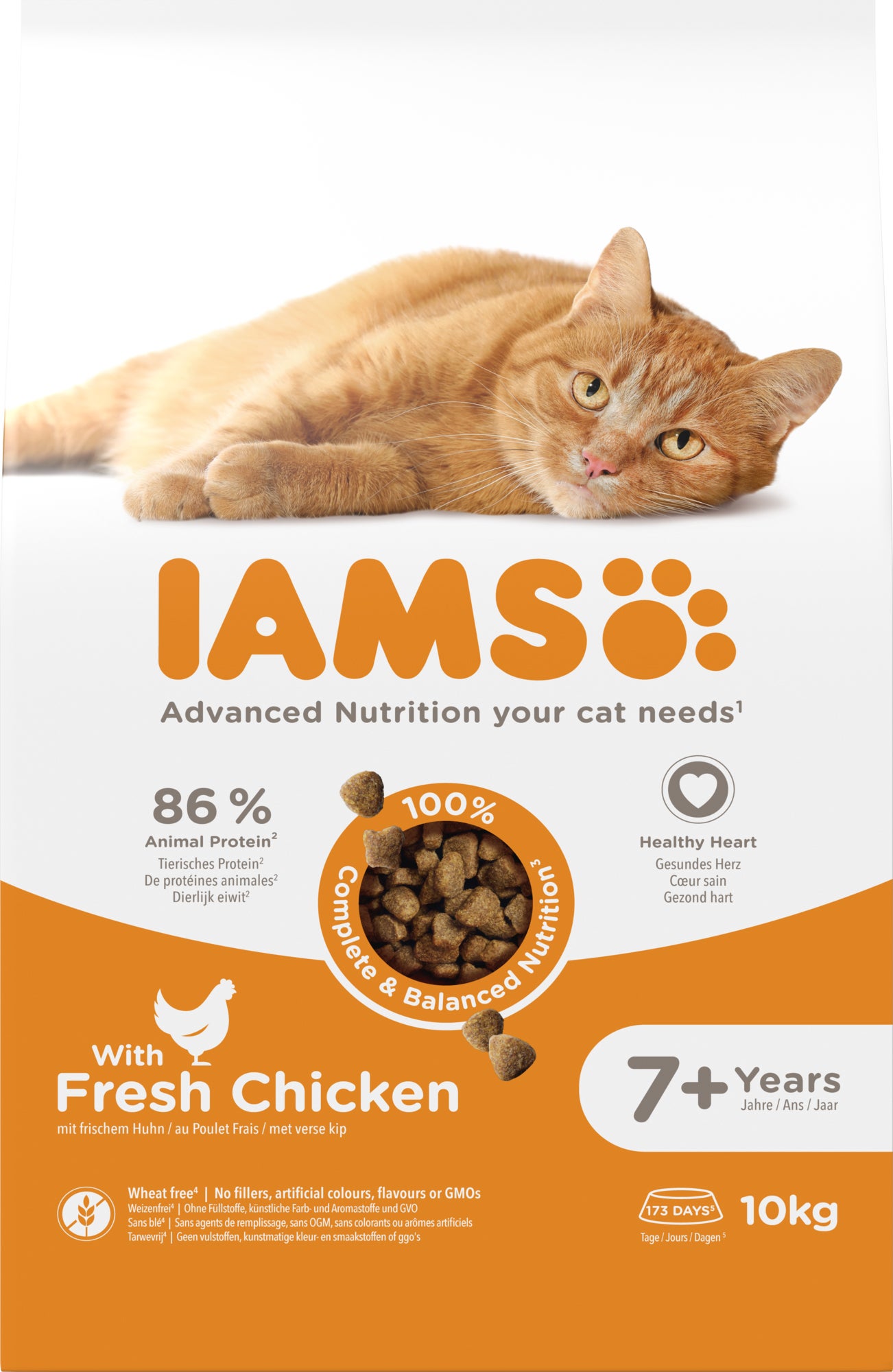 Iams for Vitality kattenvoer senior kip 10 kg