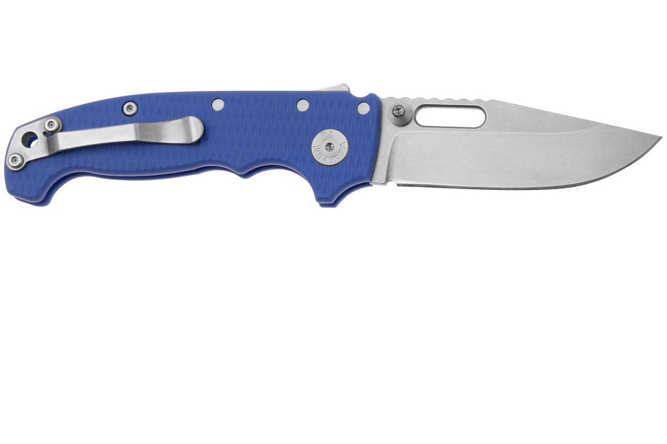 Demko Knives MG AD20S Shark-Lock, CPM 20CV Clip Point MGAD20S-BLUE2 Blue G10, zakmes