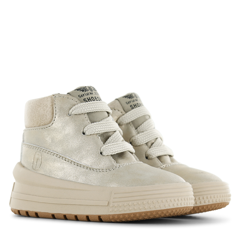 Shoesme beige metallic chunky Schnürschuhe