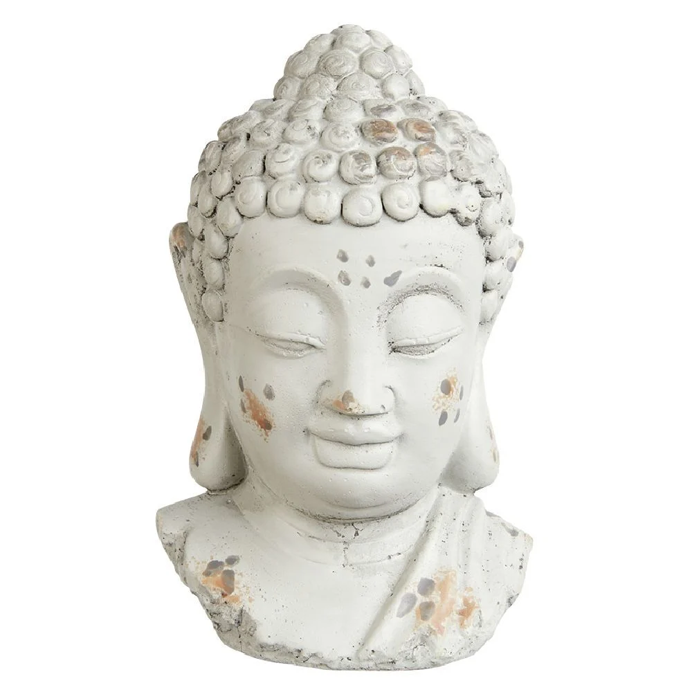 Tête de bouddha en ciment H16 cm