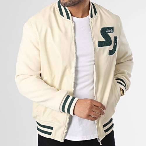Veste Zippée Teddy M23350EJA Beige Vert