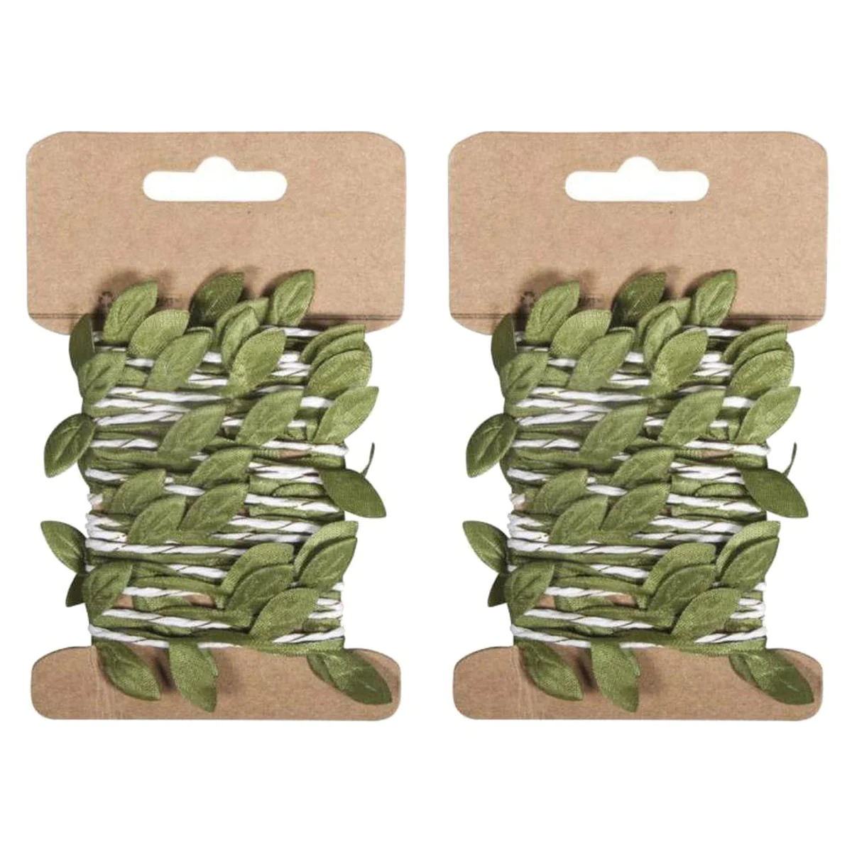 2 guirlandes de feuilles vertes en papier 2 m Rayher