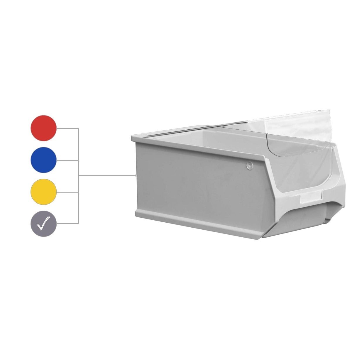 PROREGAL Value Pack 10 x Grijze Opbergdoos 4.0 Met Deksel HxBxD 15 x 20 x 35 cm 7,2 Liter Opbergdoos