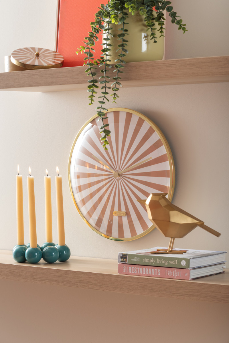Wall Clock Candy Swirl Dome KA6007BK Black & White