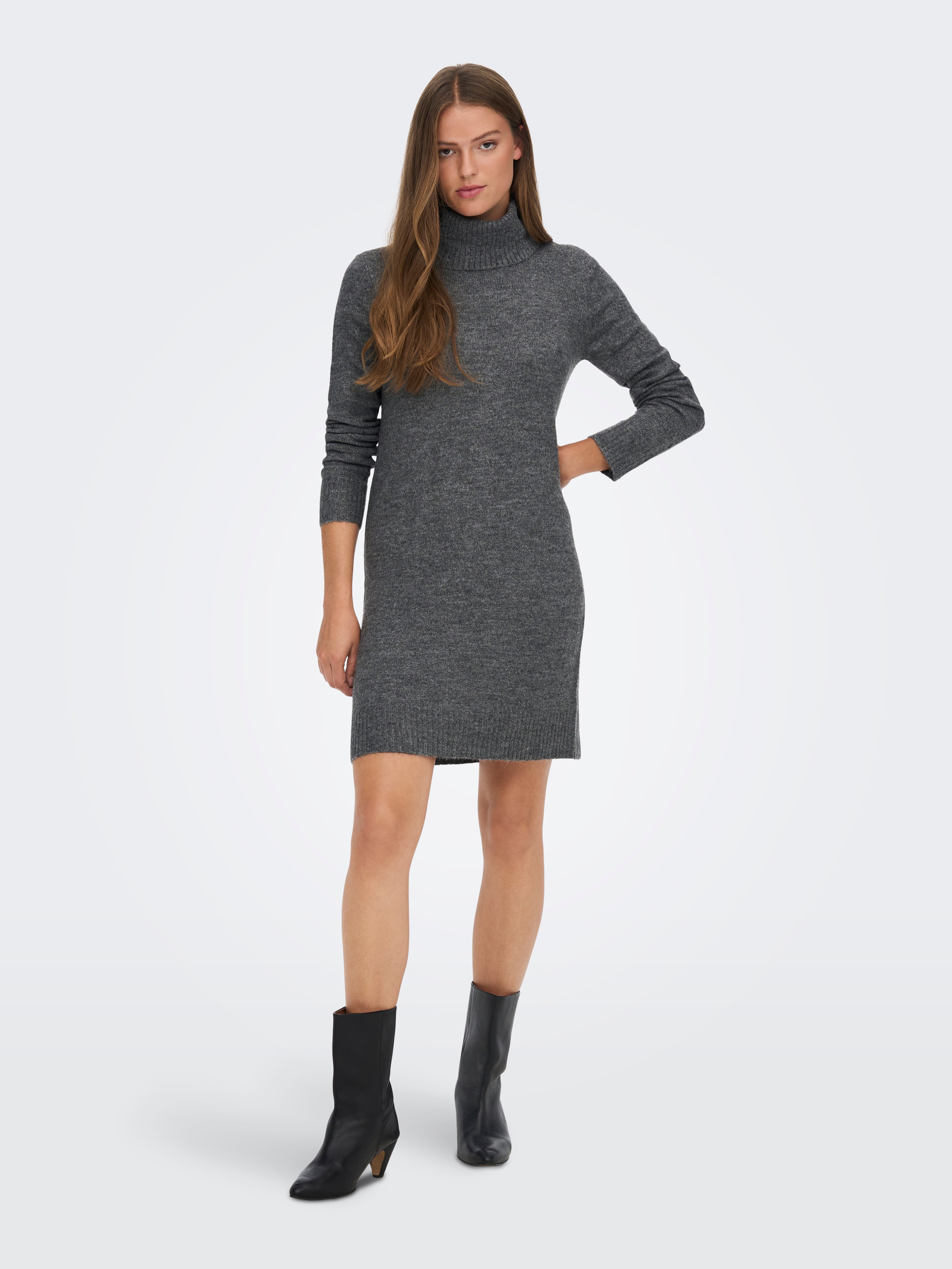 JDYELANORA Kurzes Kleid Dark Grey Melange