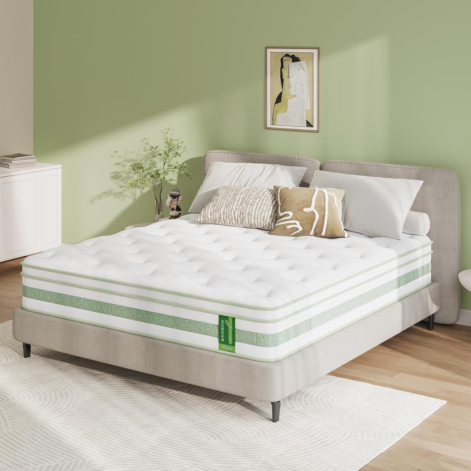 Matratze 140x200 cm, 25 cm Höhe Taschenfederkernmatratze, ÖkoTex Zertifiziert, Orthopädische Federkernmatratze, Ergonomische Rollmatratze H3 Mittelfest