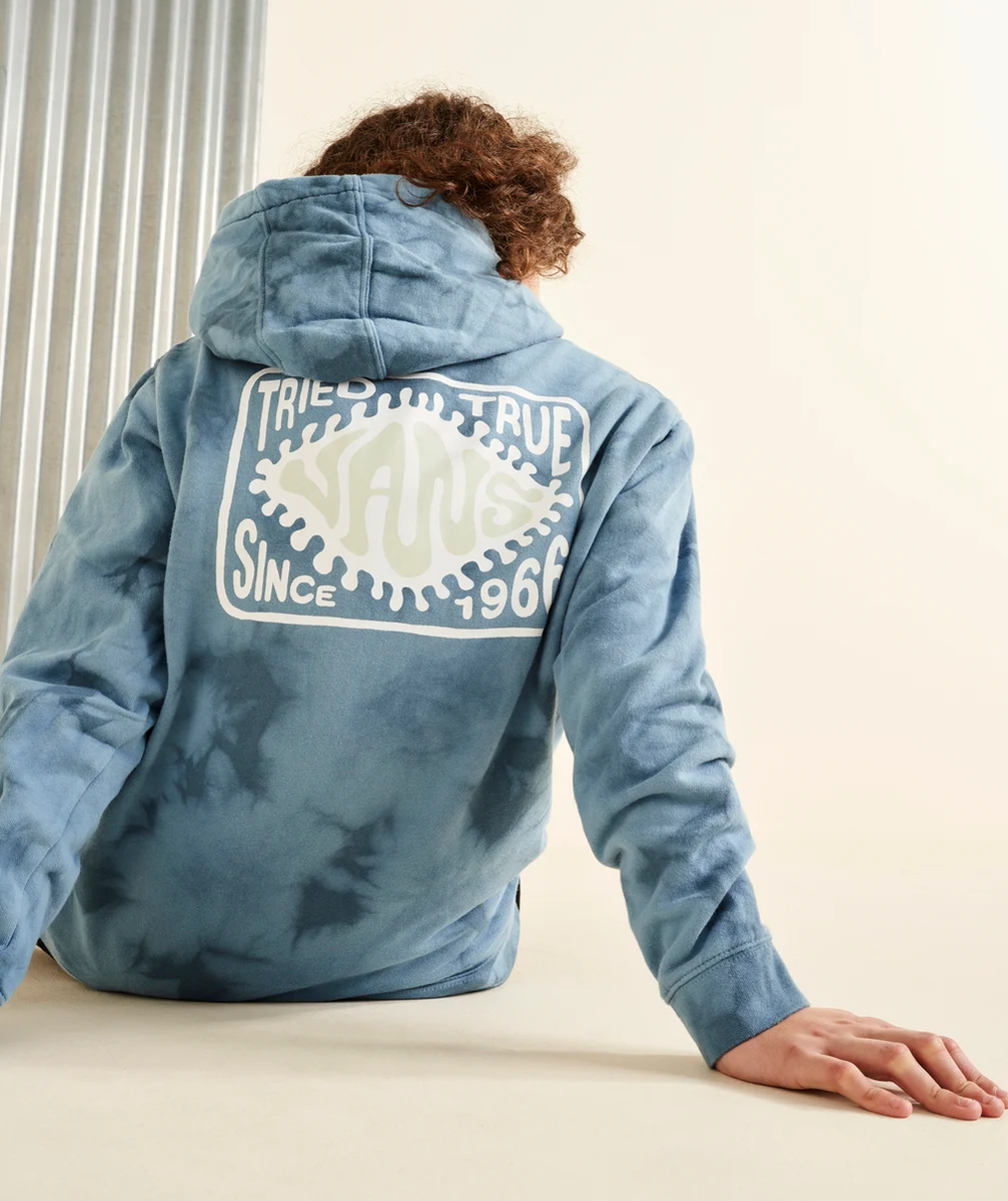 VANSSWEAT À CAPUCHE GARÇON BLEU SHAPER AVEC LOGO