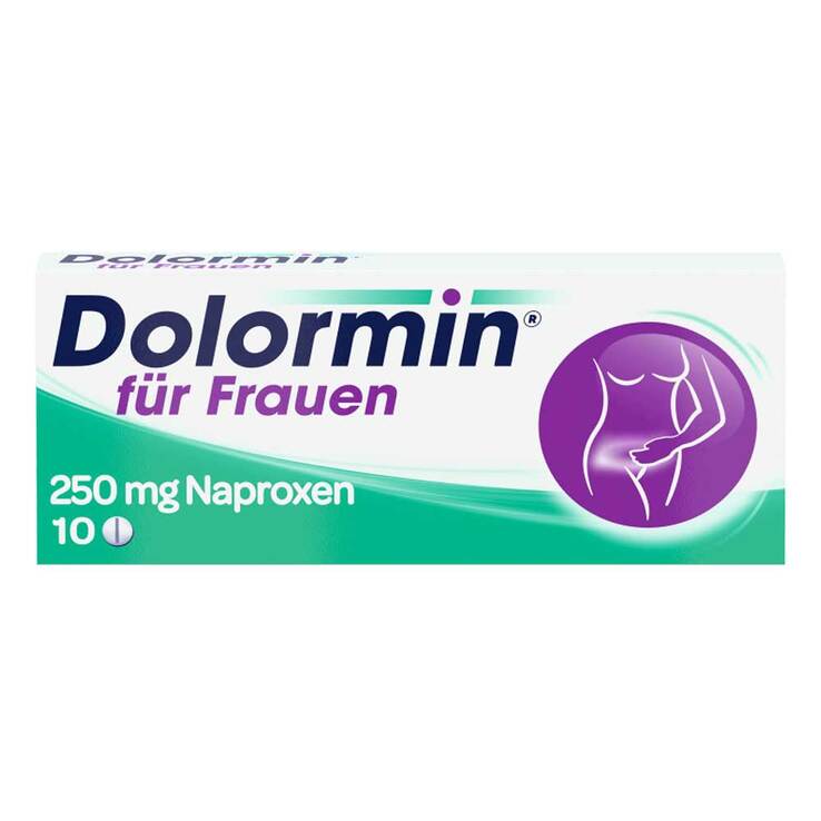 Dolormin für Frauen bei Menstruationsbeschwerden mit Naproxen, 10 St