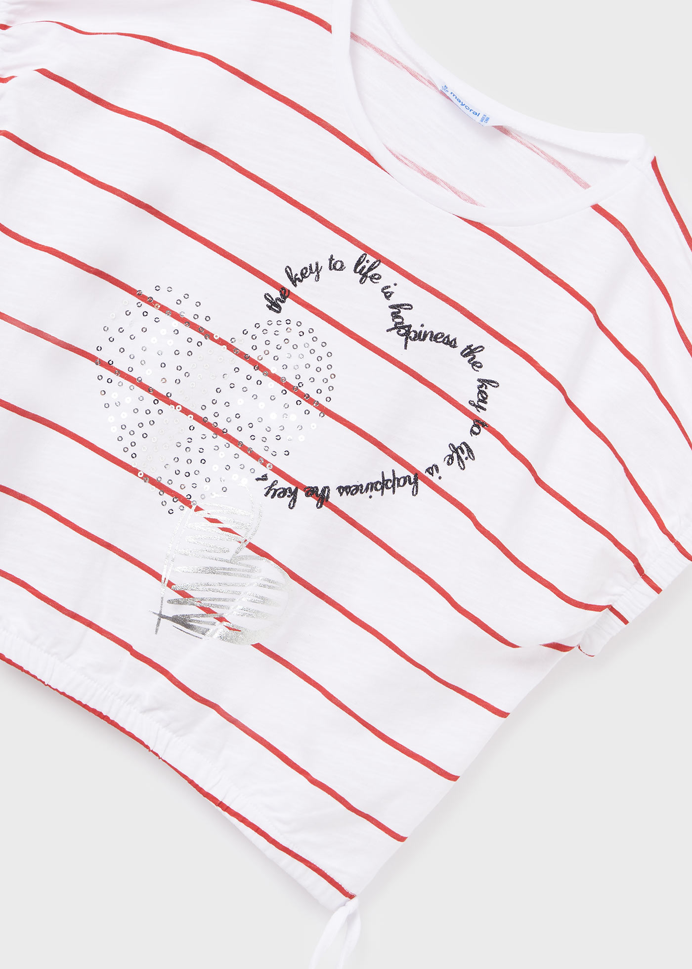 Conjunto de duas peças com camiseta de algodão e leggings para meninas
