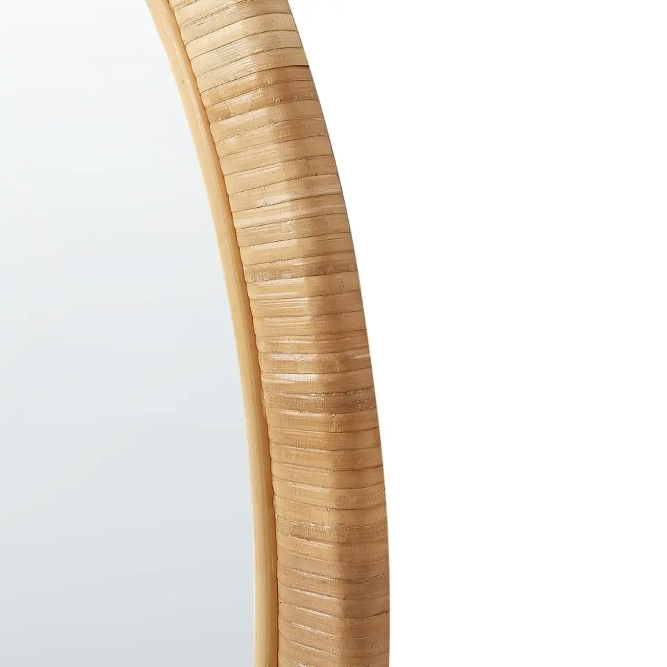 ANLEZY - Wandspiegel - Naturel - Rotan