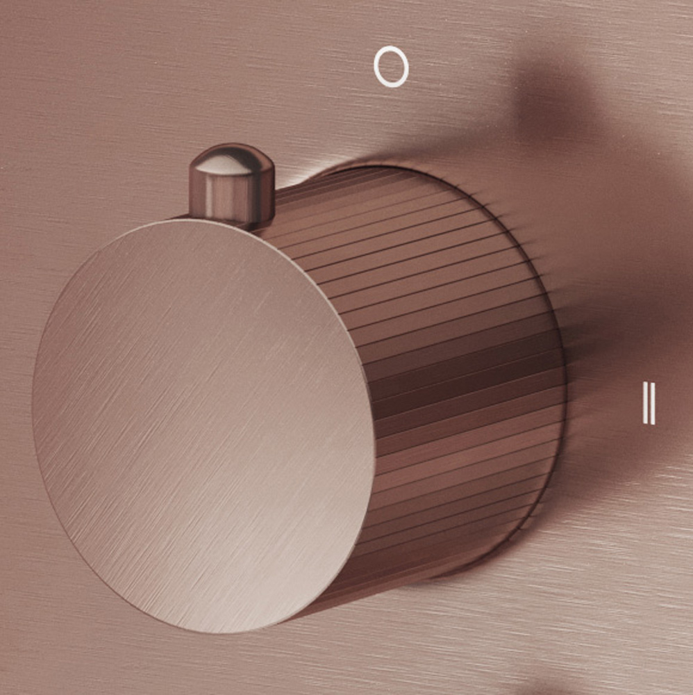 Saniclear Copper Stripes omstelknop voor inbouw thermostaatkranen (SK21429 en SK79844)