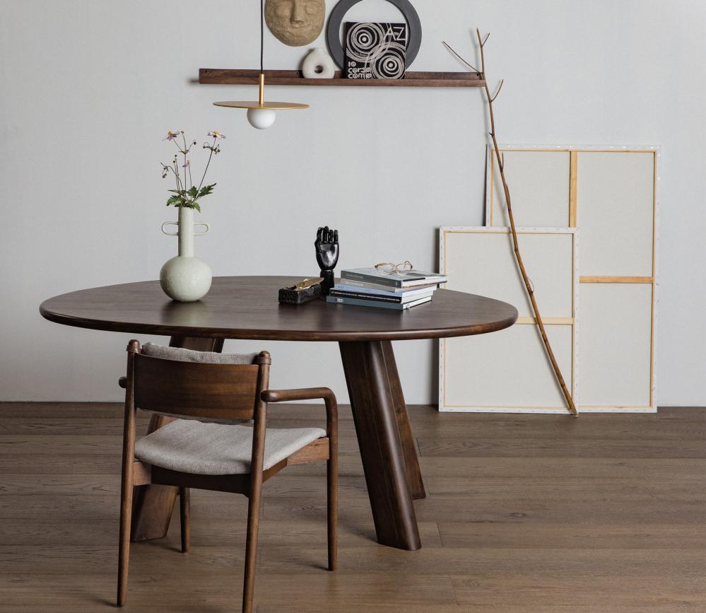 WOOOD Roundly Eettafel - B 160 x D 110 cm