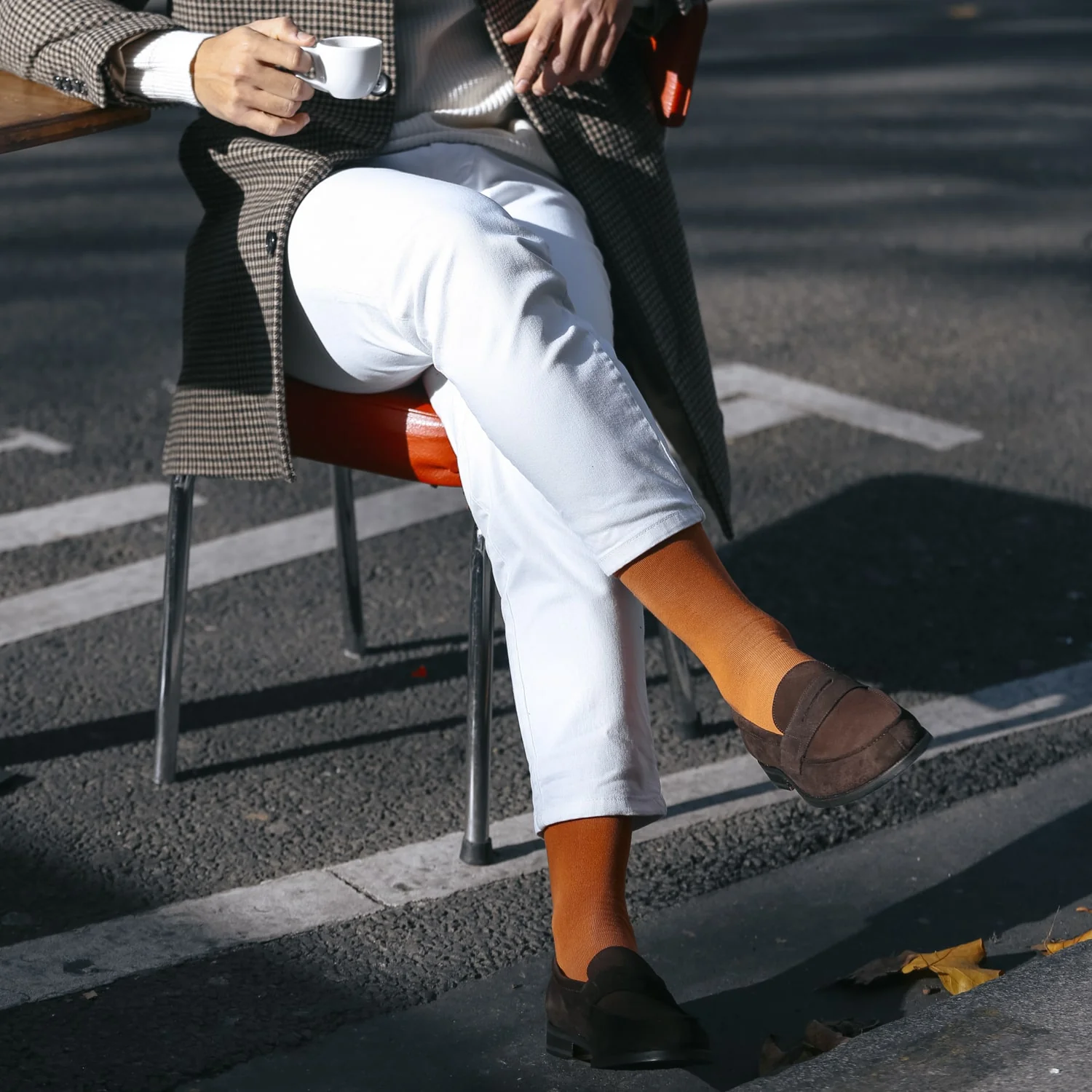 Maker-Mocassin en cuir velours marron