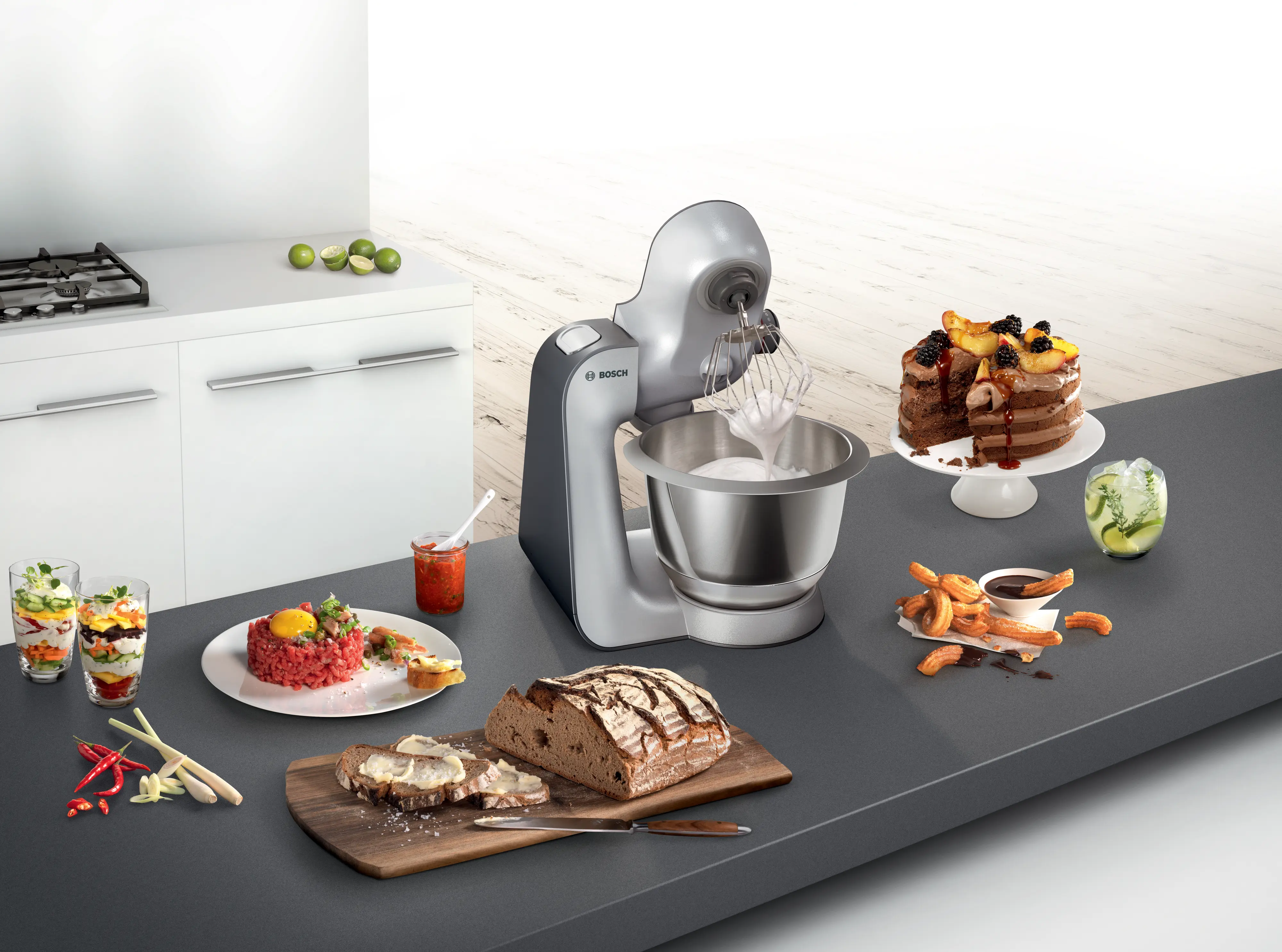 Serie 4 Keukenmachine MUM 5 1000 W Zilver, Antraciet