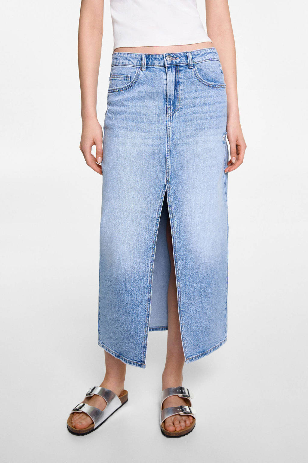 MANGO TEEN spijkerrok medium blue denim