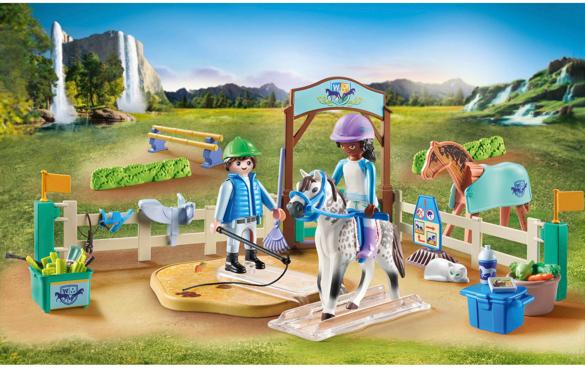 Horses of Waterfall Moderne Reitschule 71637Nachhaltiges Pferde-Spielset