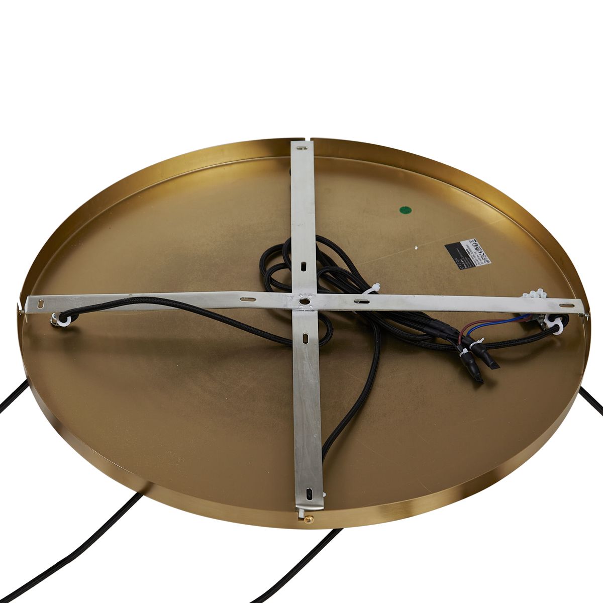 Hanglamp brons met smoke amber en groen glas rond 4-lichts - Bao