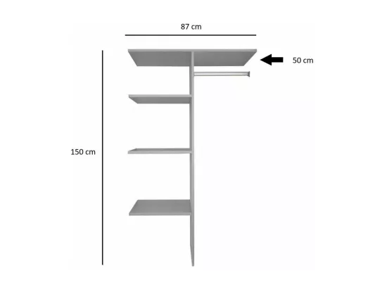 Cloison de separation BLUNT largeur 87 cm pour armoire hauteur 200 cm