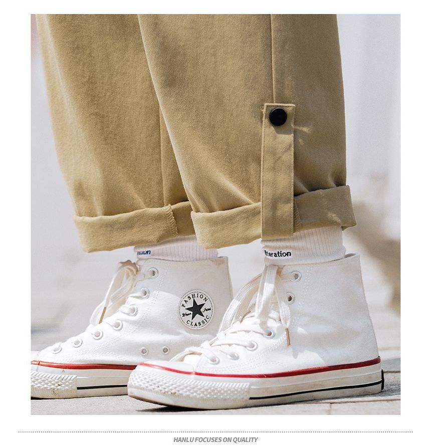 Really Point - Effen cropped rechte broek