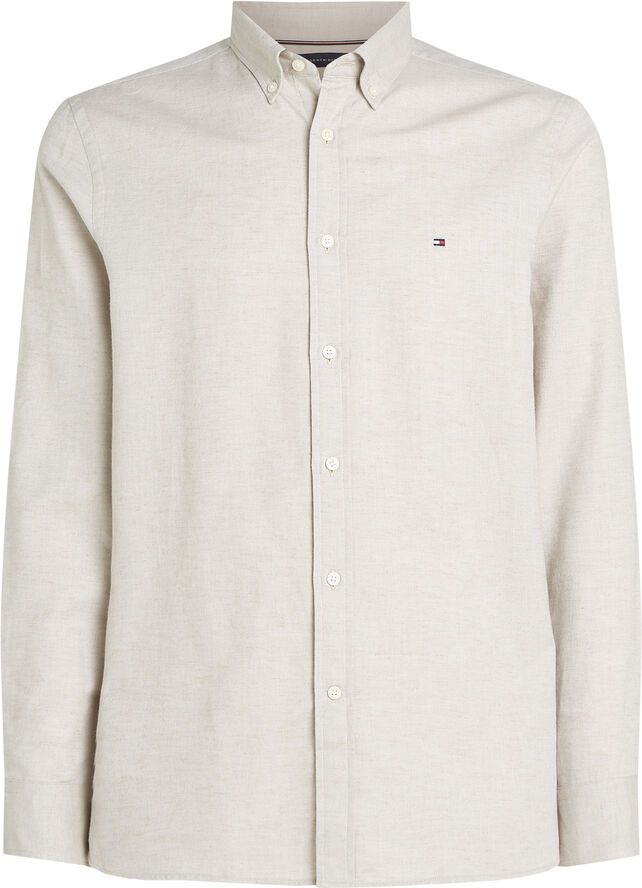 Tommy Hilfiger BRUSHED LINEN SOLID SF SHIRT Sandalwood