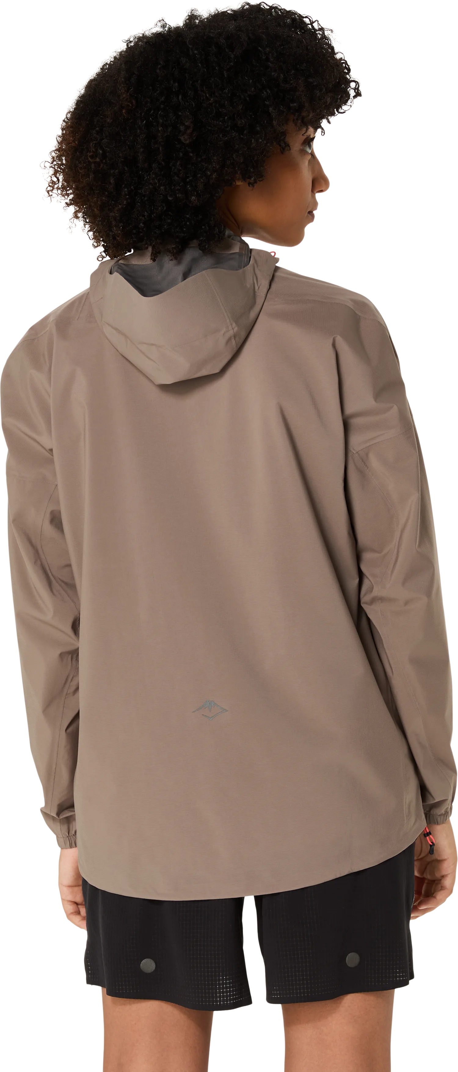 Asics Wms Fujitrail Elite Waterproof Jacket Taupe Grey