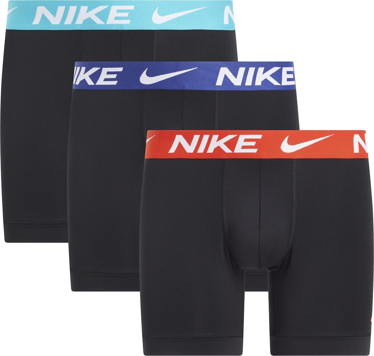 NIKE<br>Conjunto de 3 shorts boxer longos Dri-fit lisos